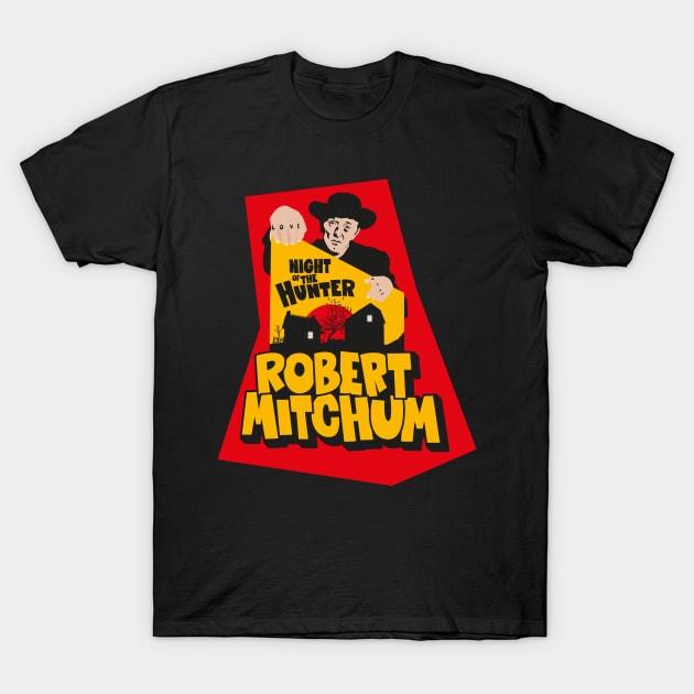 The Night of the Hunter- Robert Mitchum T-Shirt by Boogosh